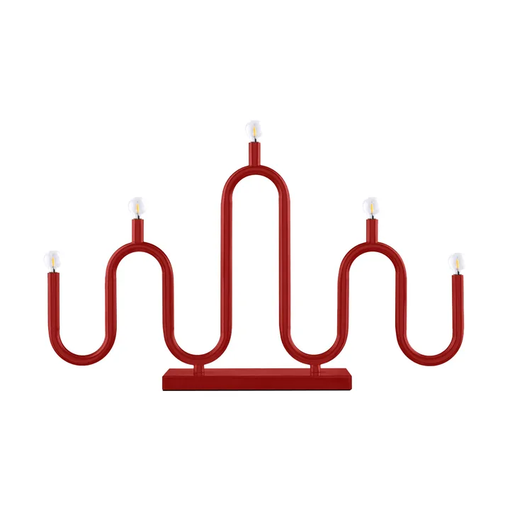 Candelabro de Adviento Noel 5 - Rojo - Globen Lighting