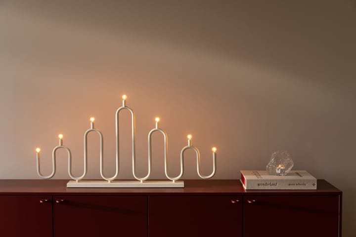 Candelabro de Adviento Noel 7, Marfil blanco Globen Lighting