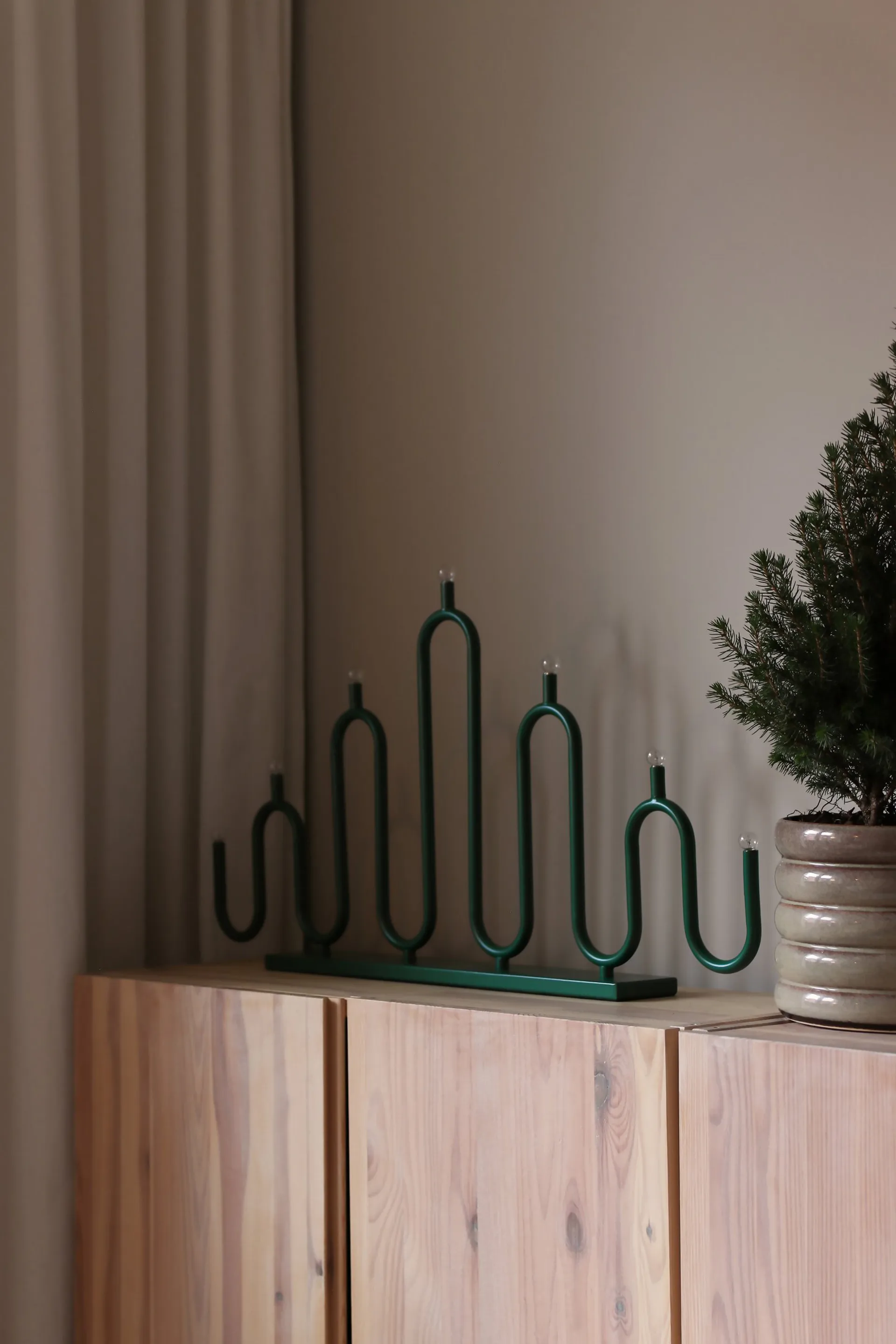 Candelabro de Adviento Noel 7, Verde Globen Lighting