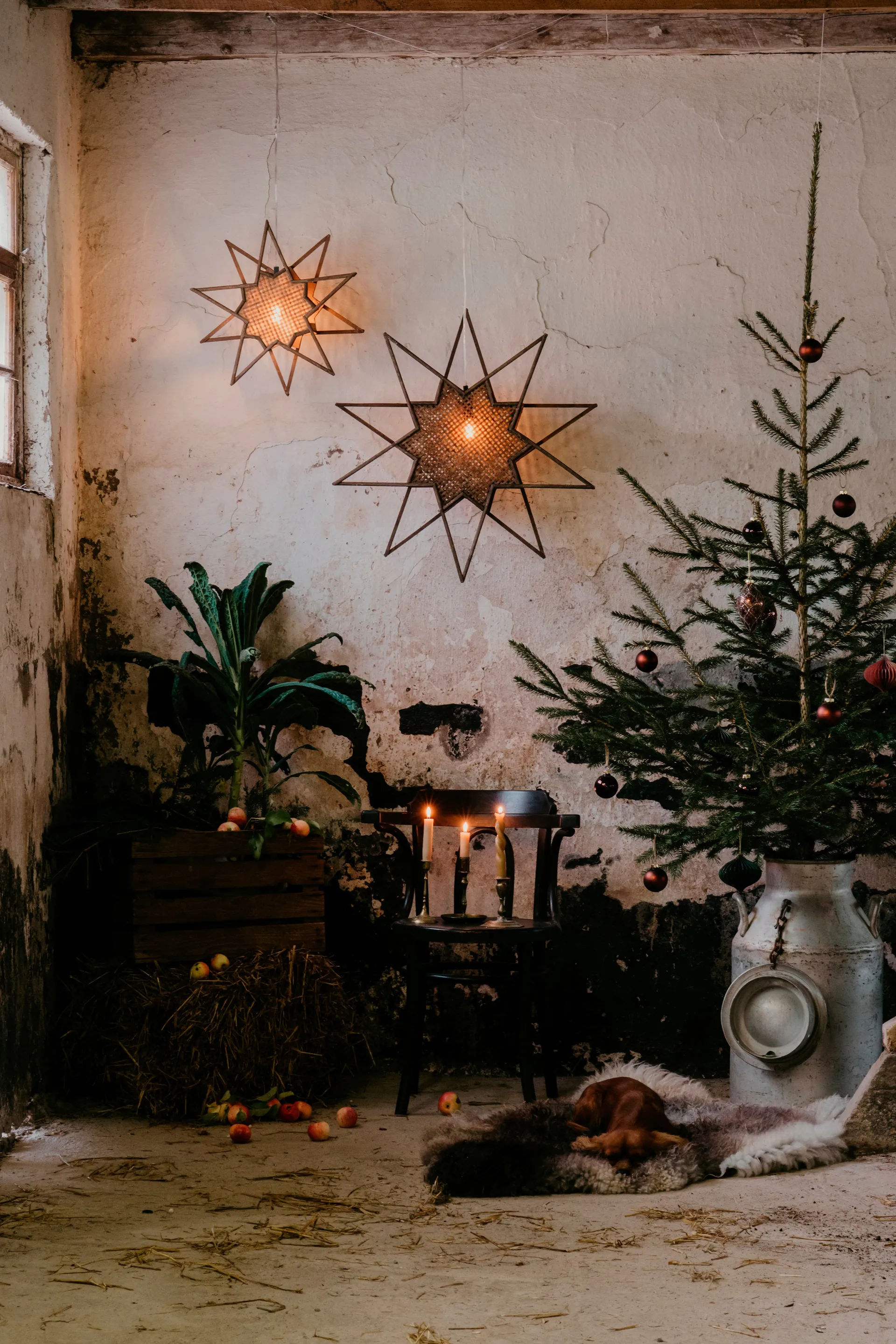 Estrella de Adviento Karin Ø70 cm, marrón Globen Lighting