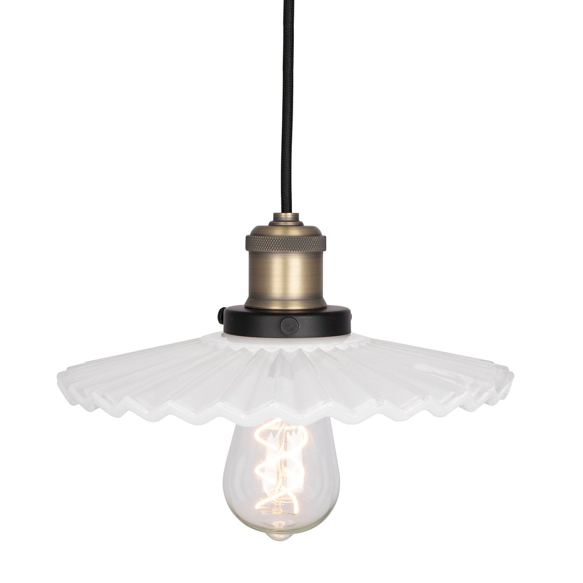 Globen Lighting Lámpara colgante Cobbler Ø25 cm blanco