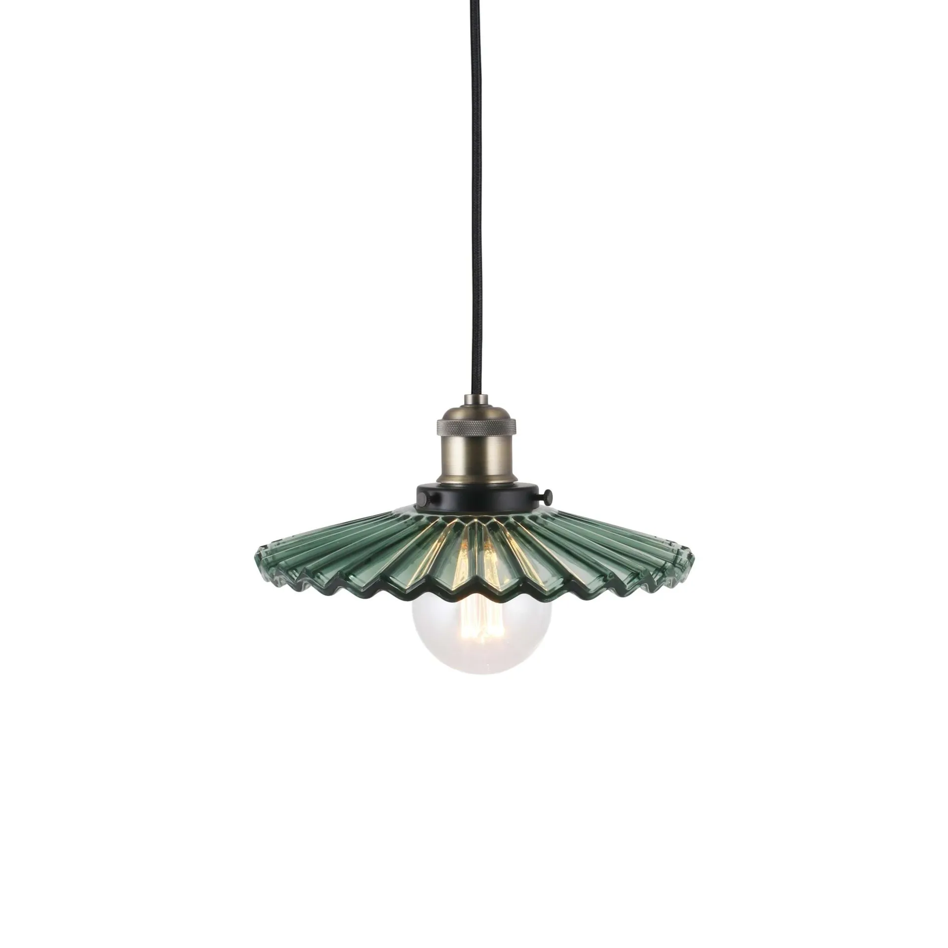 Lámpara colgante Cobbler Ø25 cm, verde Globen Lighting