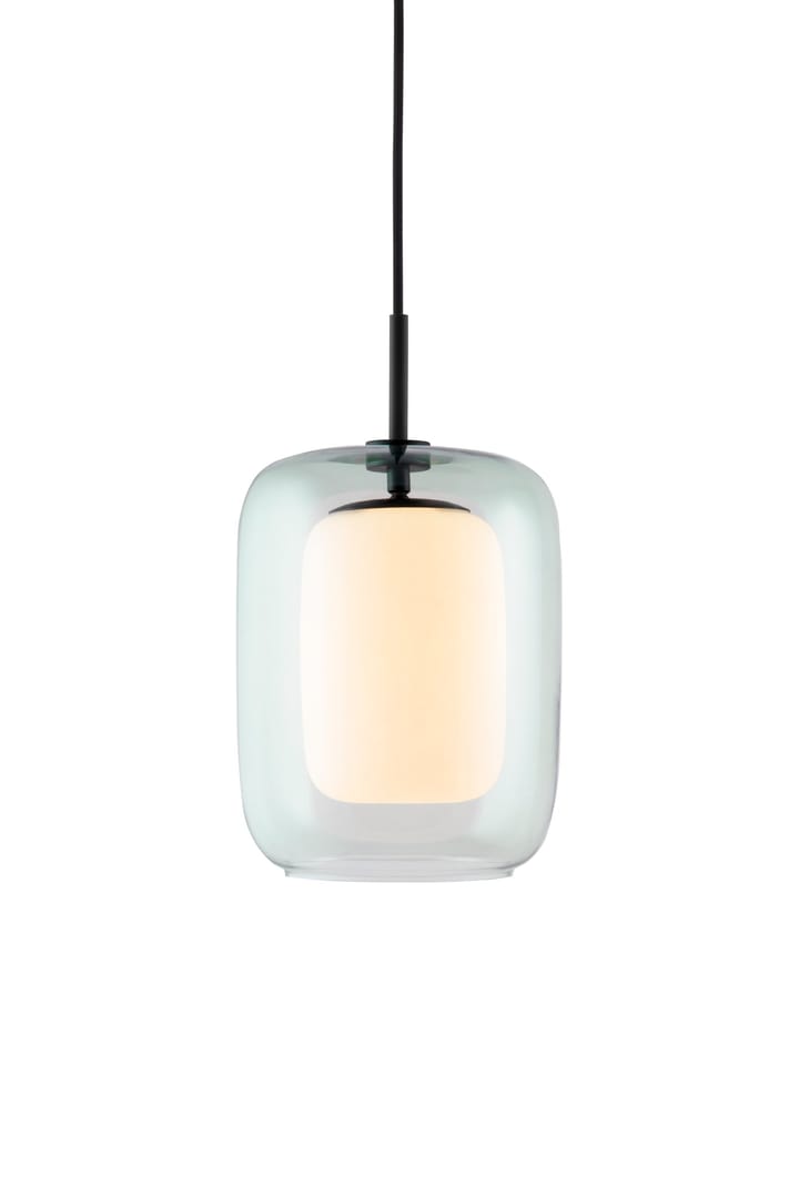 Lámpara colgante Cuboza Ø20 cm, verde-blanco Globen Lighting