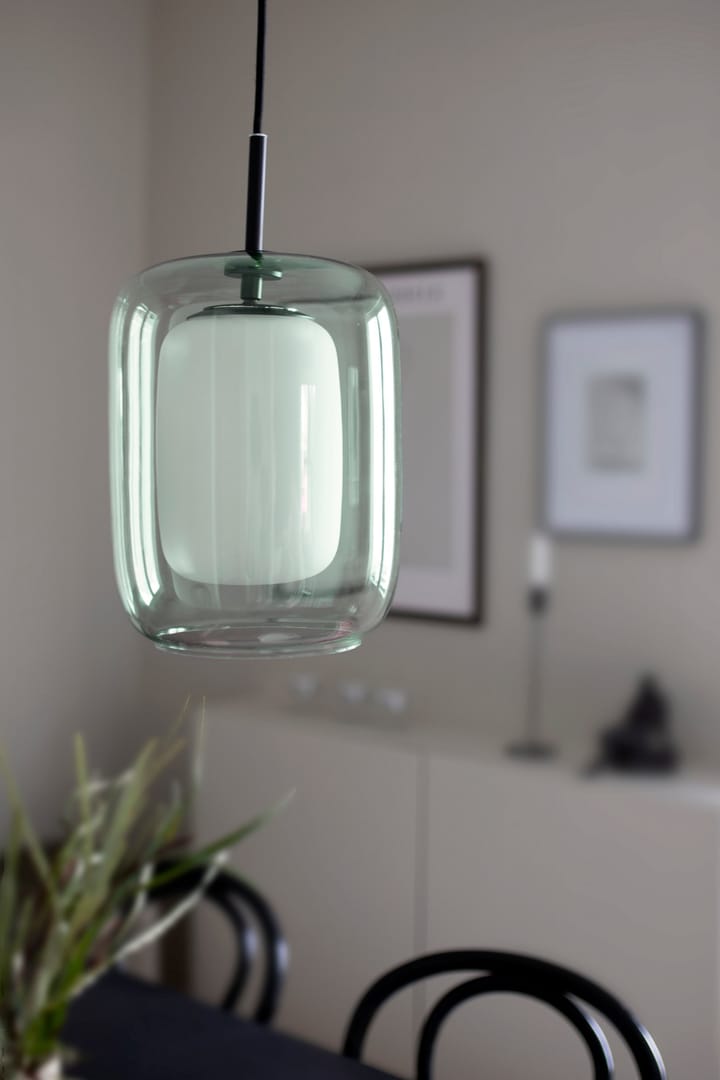 Lámpara colgante Cuboza Ø20 cm, verde-blanco Globen Lighting