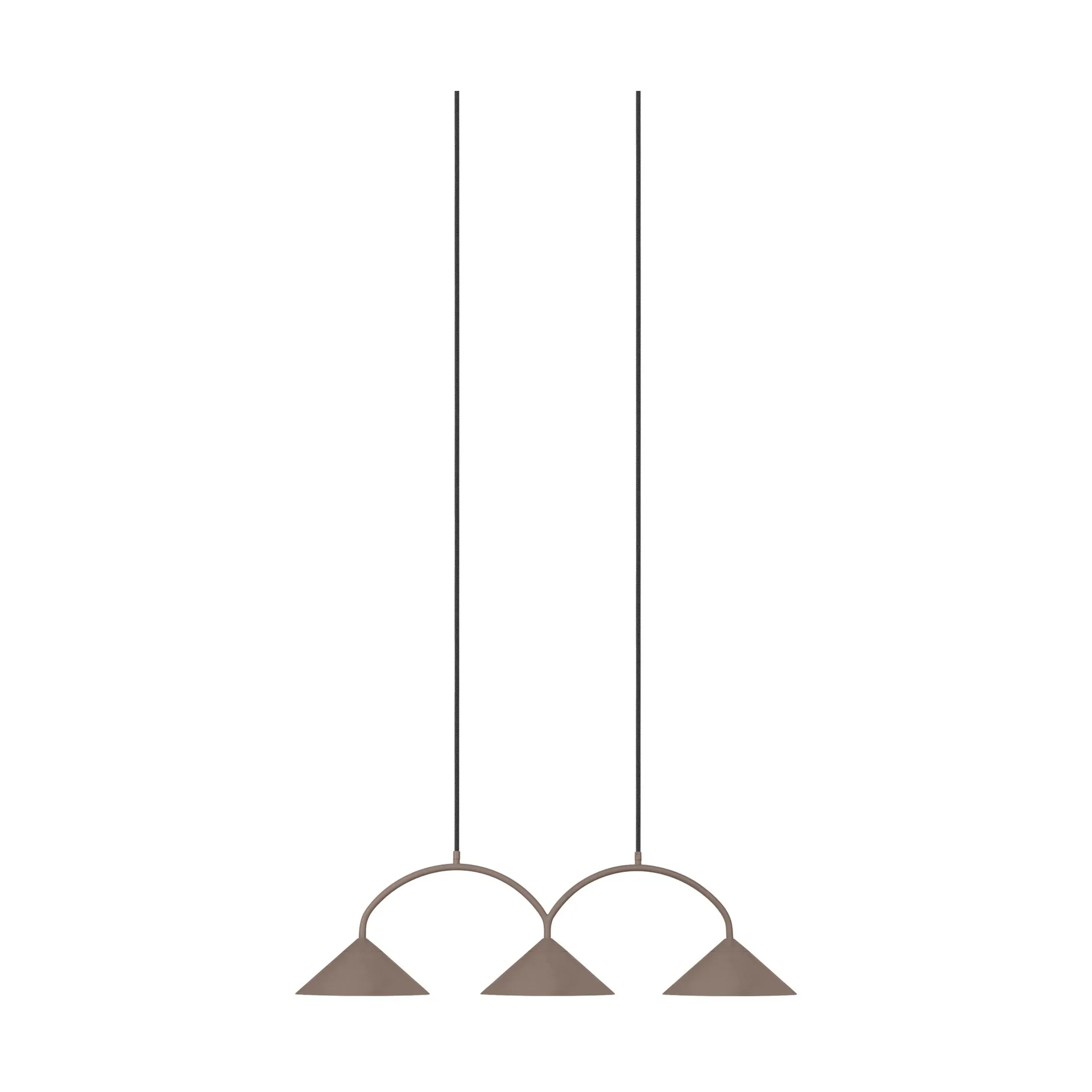 Lámpara colgante Curve 3, Moca Globen Lighting