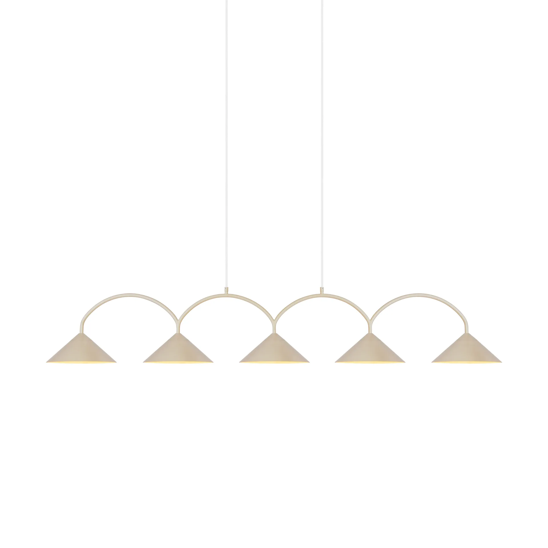 Lámpara colgante Curve 5, Beige Globen Lighting