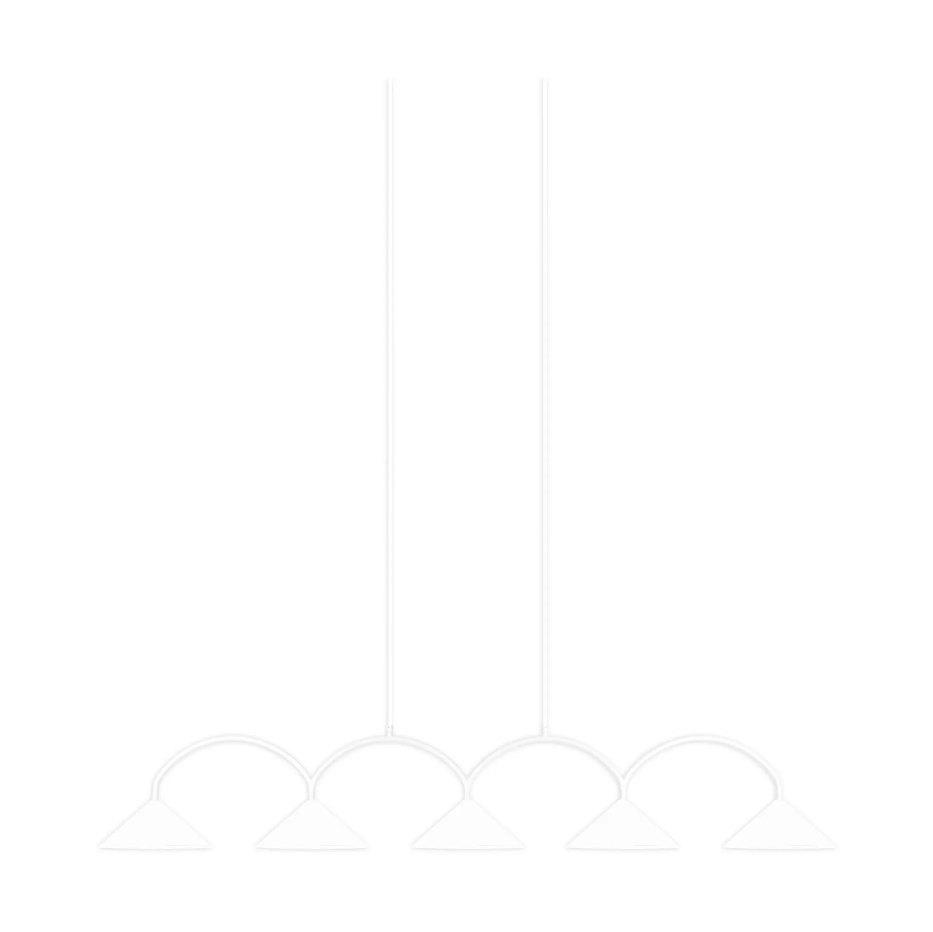 Lámpara colgante Curve 5, Blanco Globen Lighting