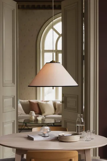 Lámpara colgante Iris 50 - Crema-negro (blanco-dorado) - Globen Lighting