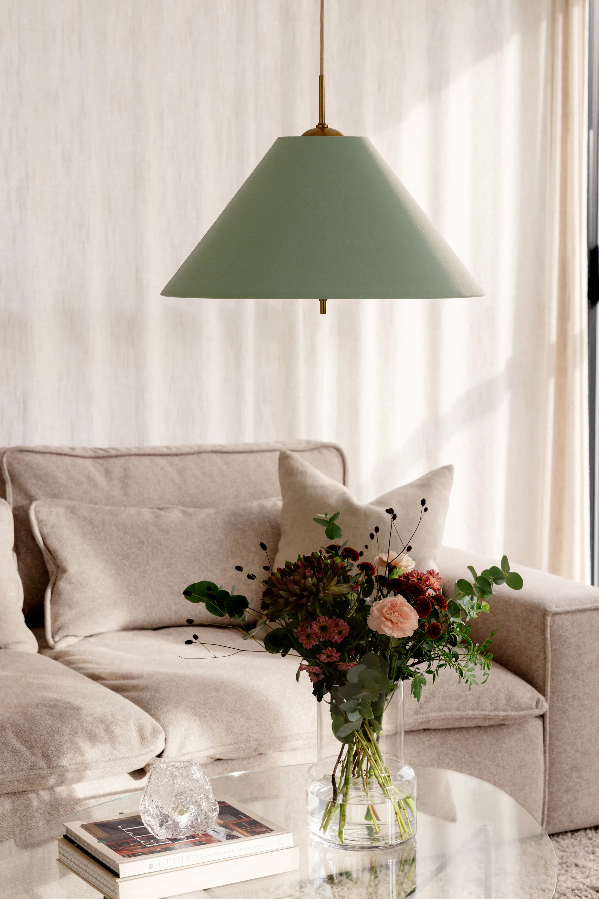 Lámpara colgante Iris 50, Verde Globen Lighting