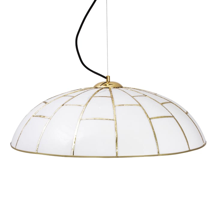 Lámpara colgante Ombrello Ø60 cm vidrio blanco - latón - Globen Lighting