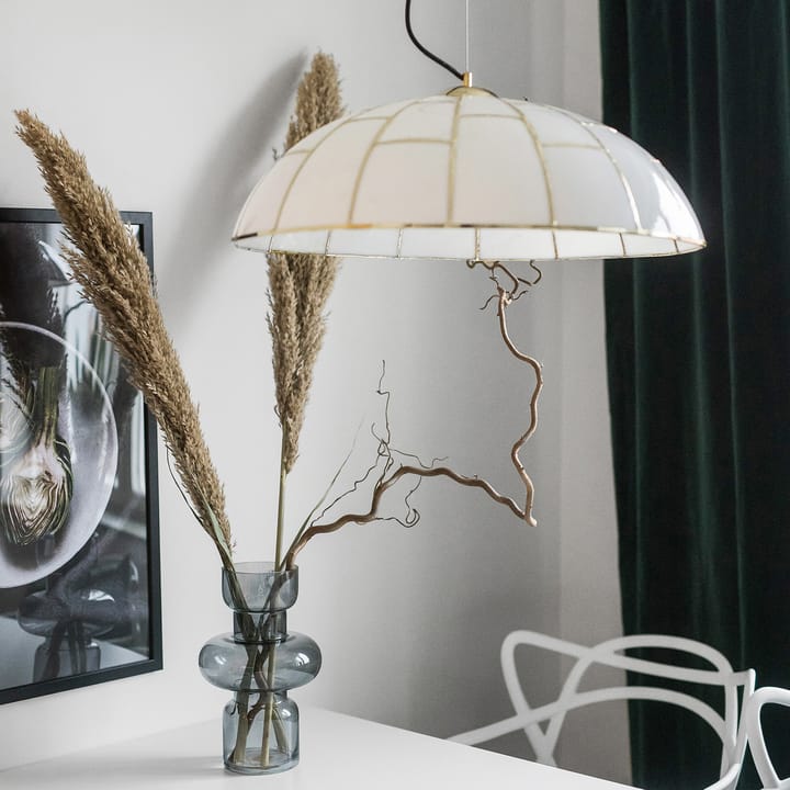 Lámpara colgante Ombrello Ø60 cm vidrio blanco, latón Globen Lighting
