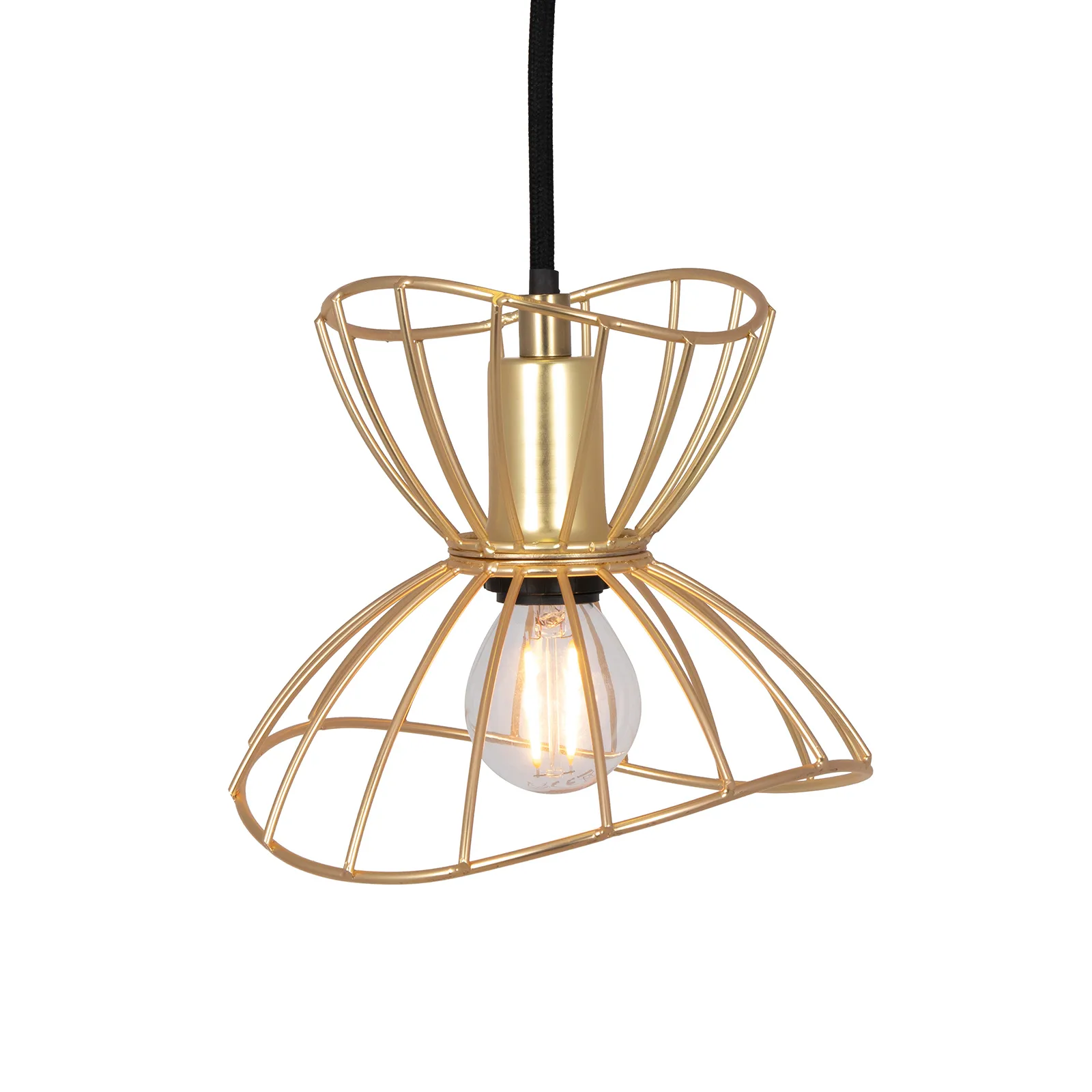 Lámpara colgante Ray mini Ø16 cm, Latón cepillado Globen Lighting