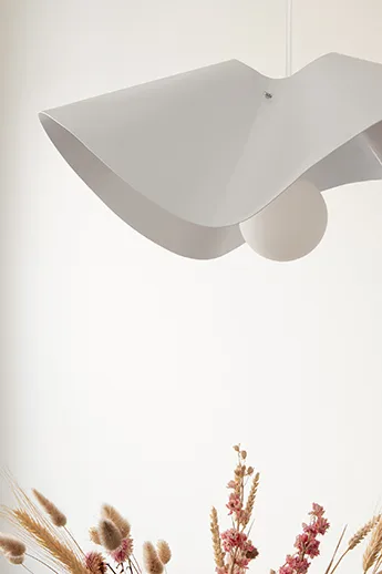 Lámpara colgante Volang Ø50 cm, blanco Globen Lighting
