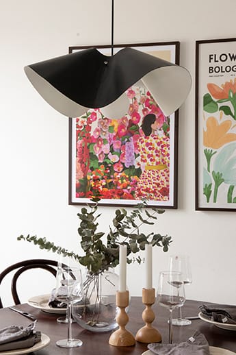 Lámpara colgante Volang Ø50 cm, negro Globen Lighting