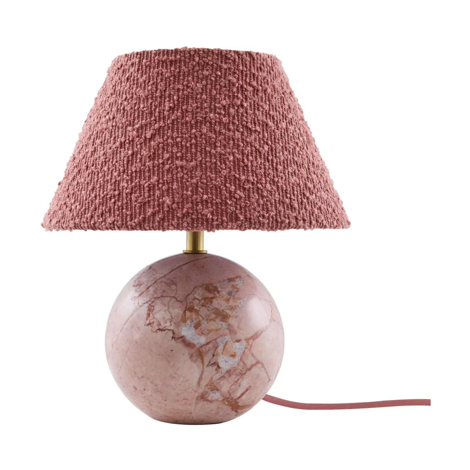 Lámpara de mesa Castello 24, Mármol rosa tenue Globen Lighting