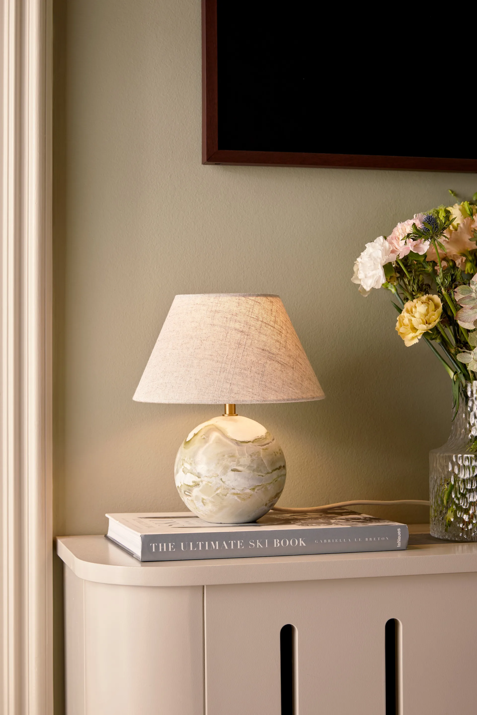 Lámpara de mesa Castello 24, Verde Globen Lighting