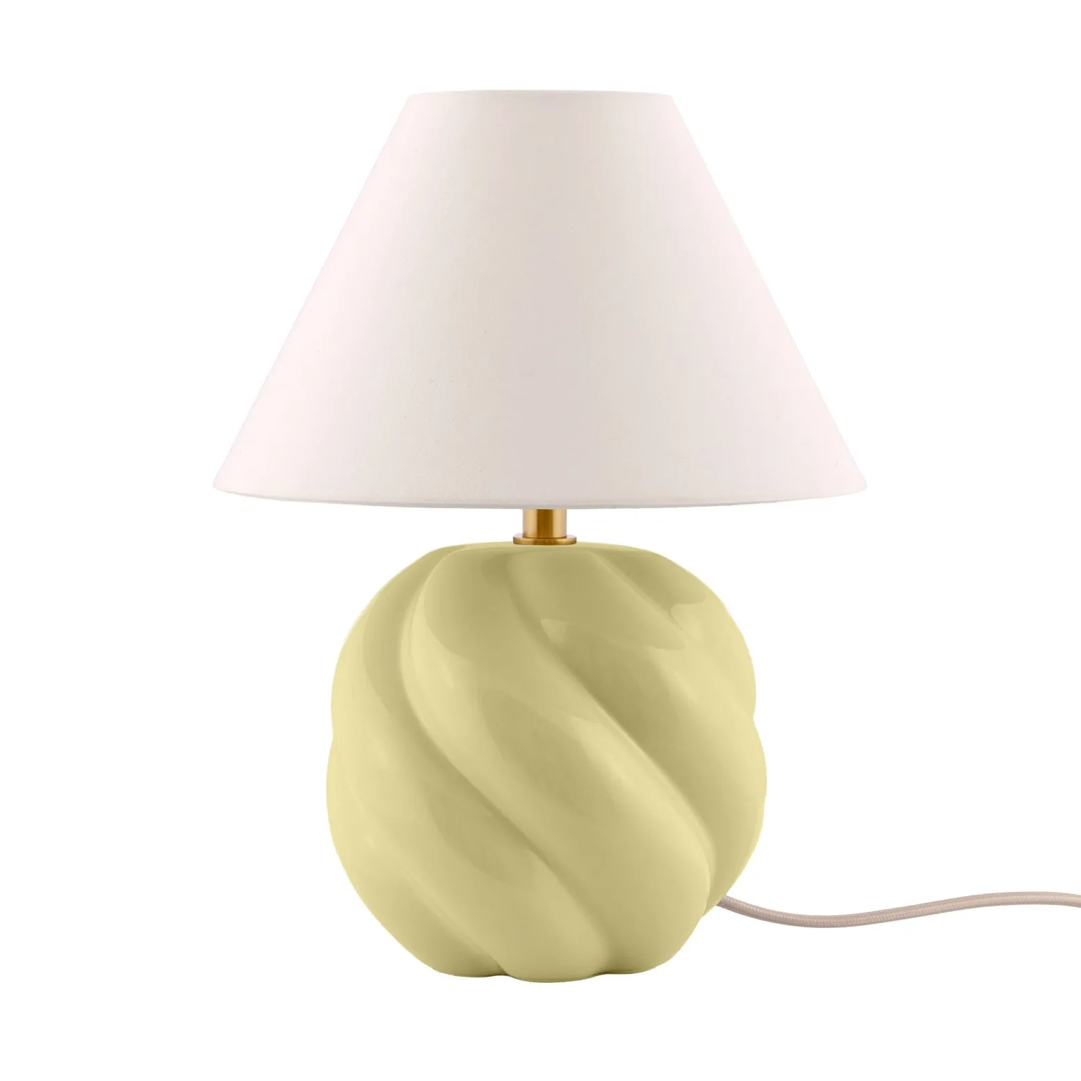 Lámpara de mesa Dahlia, Amarillo mantequilla Globen Lighting
