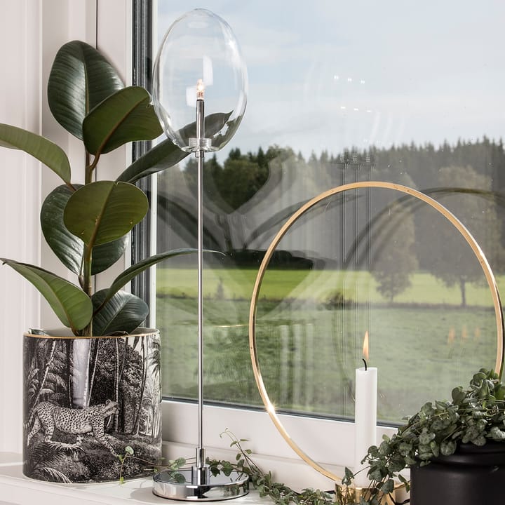 Lámpara de mesa Drops - cromo, vidrio transparente - Globen Lighting