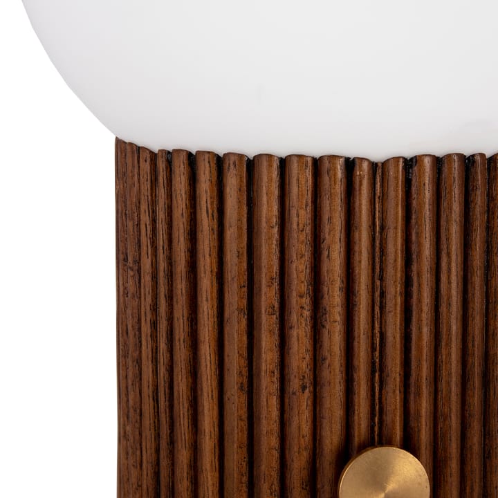 Lámpara de mesa Hubble Ø22 cm, nogal Globen Lighting