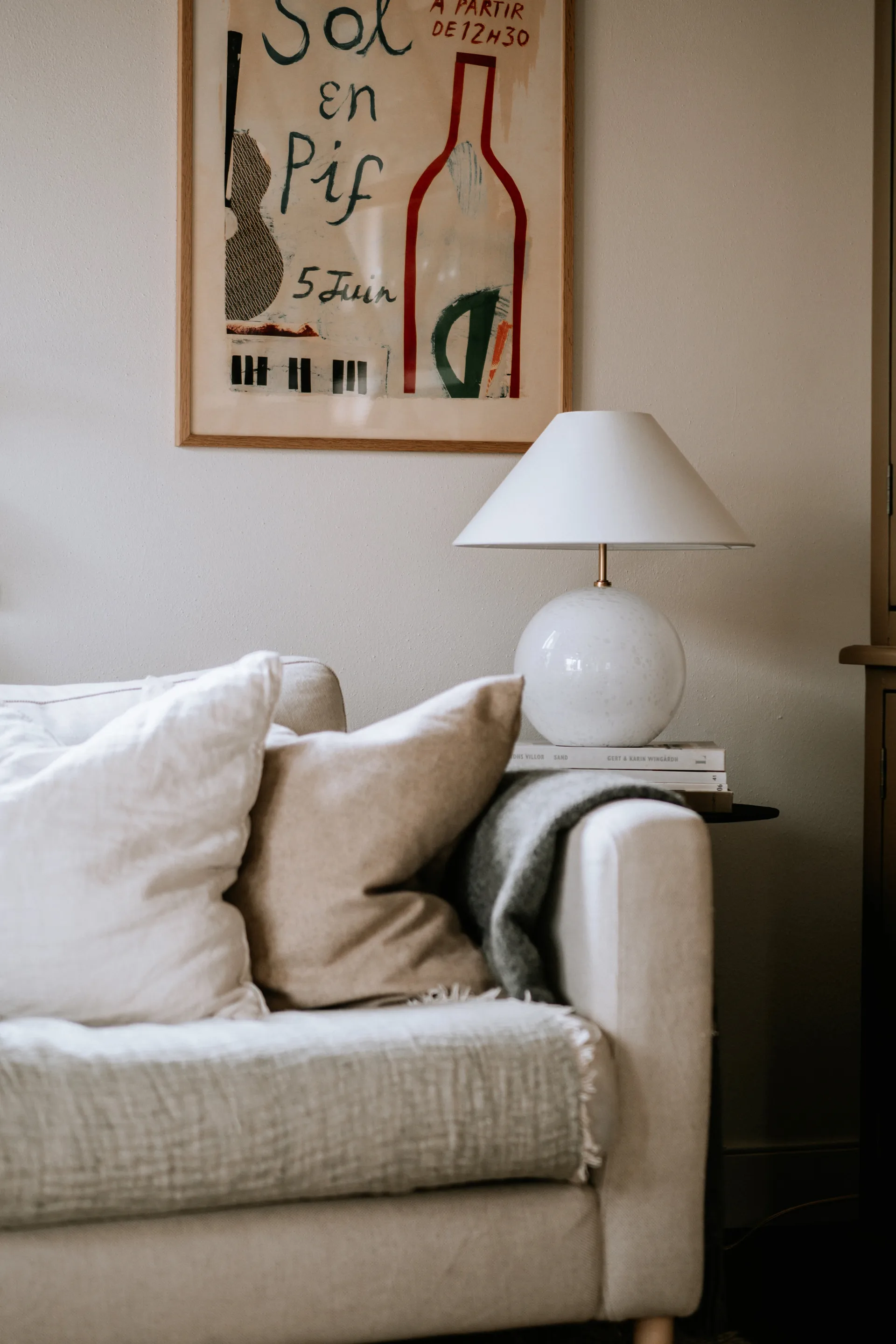 Lámpara de mesa Iris 35 39 cm, Blanco Globen Lighting