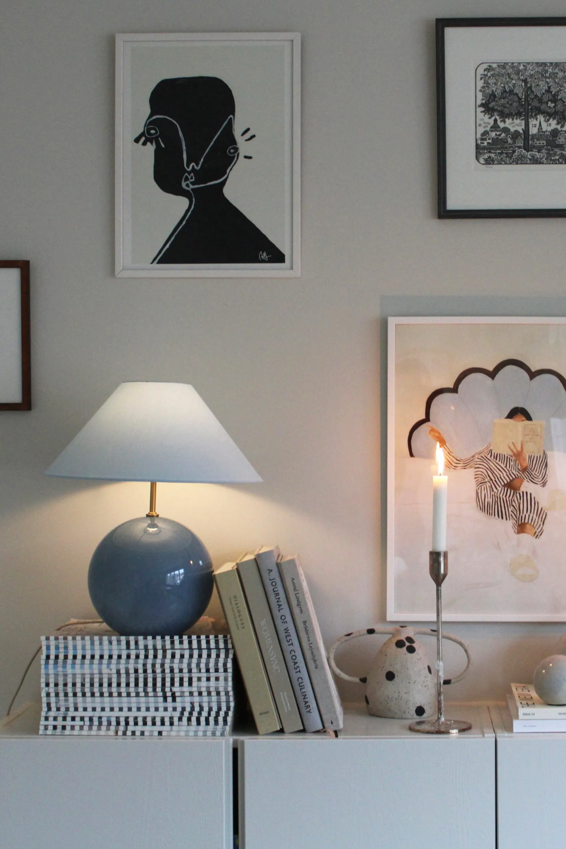 Lámpara de mesa Iris 35 39 cm, Duvazul Globen Lighting