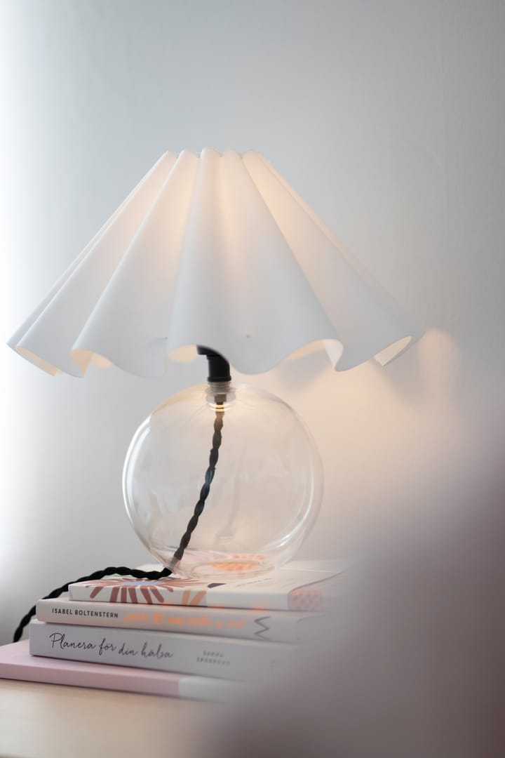 Lámpara de mesa Judith Ø30 cm - transparente-blanco - Globen Lighting