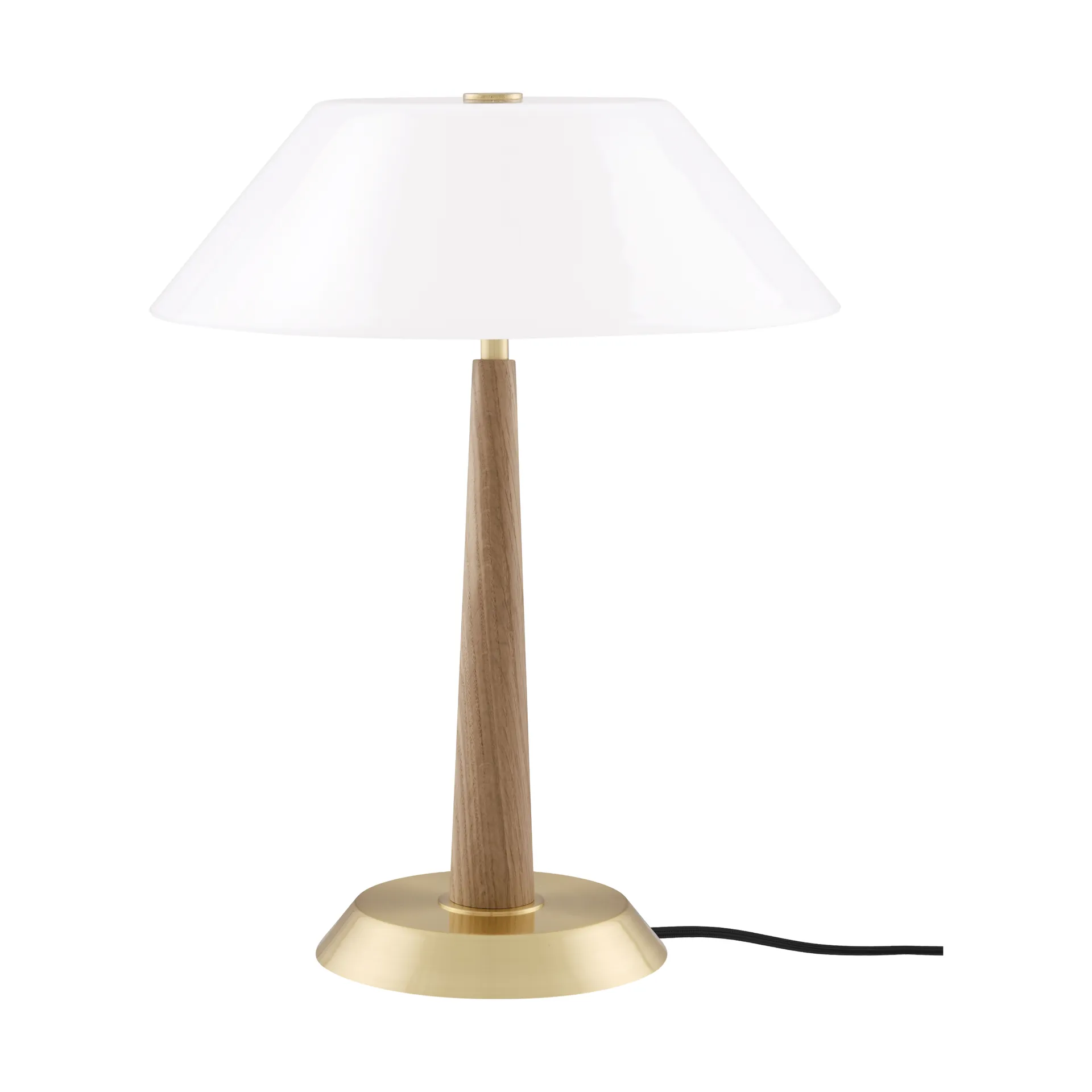 Lámpara de mesa Ligna, Roble-latón bruto, Ø29x39,2 cm Globen Lighting