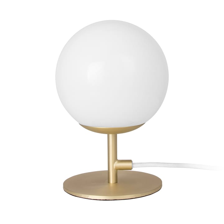Lámpara de mesa Luna, cable blanco - latón cepillado-blanco - Globen Lighting