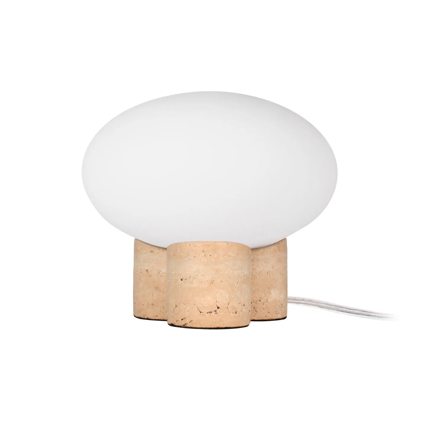 Lámpara de mesa Mammut Ø20 cm, Travertino Globen Lighting