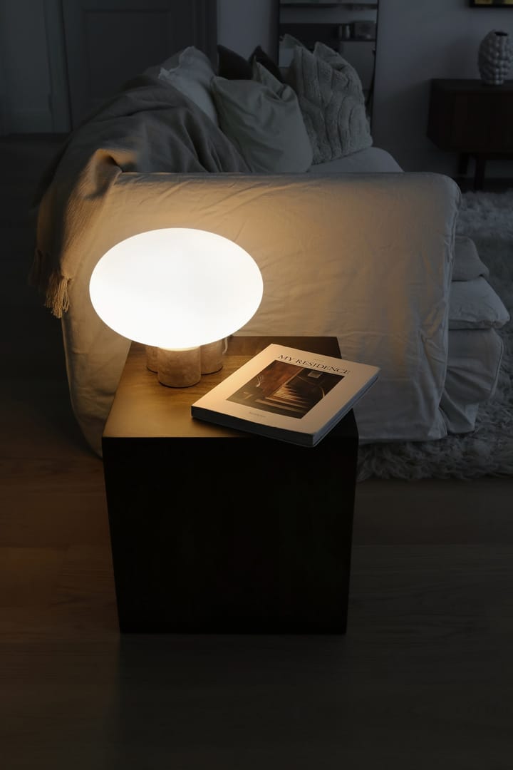 Lámpara de mesa Mammut Ø28 cm, Travertin Globen Lighting