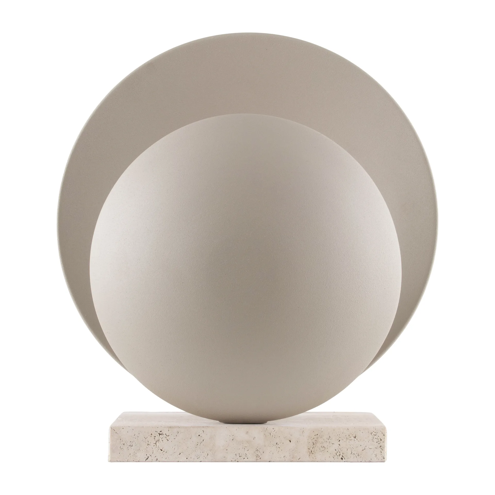 Lámpara de mesa Orbit, Beige-travertin Globen Lighting