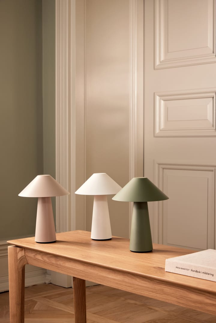Lámpara de mesa portátil Cannes, Blanco Globen Lighting