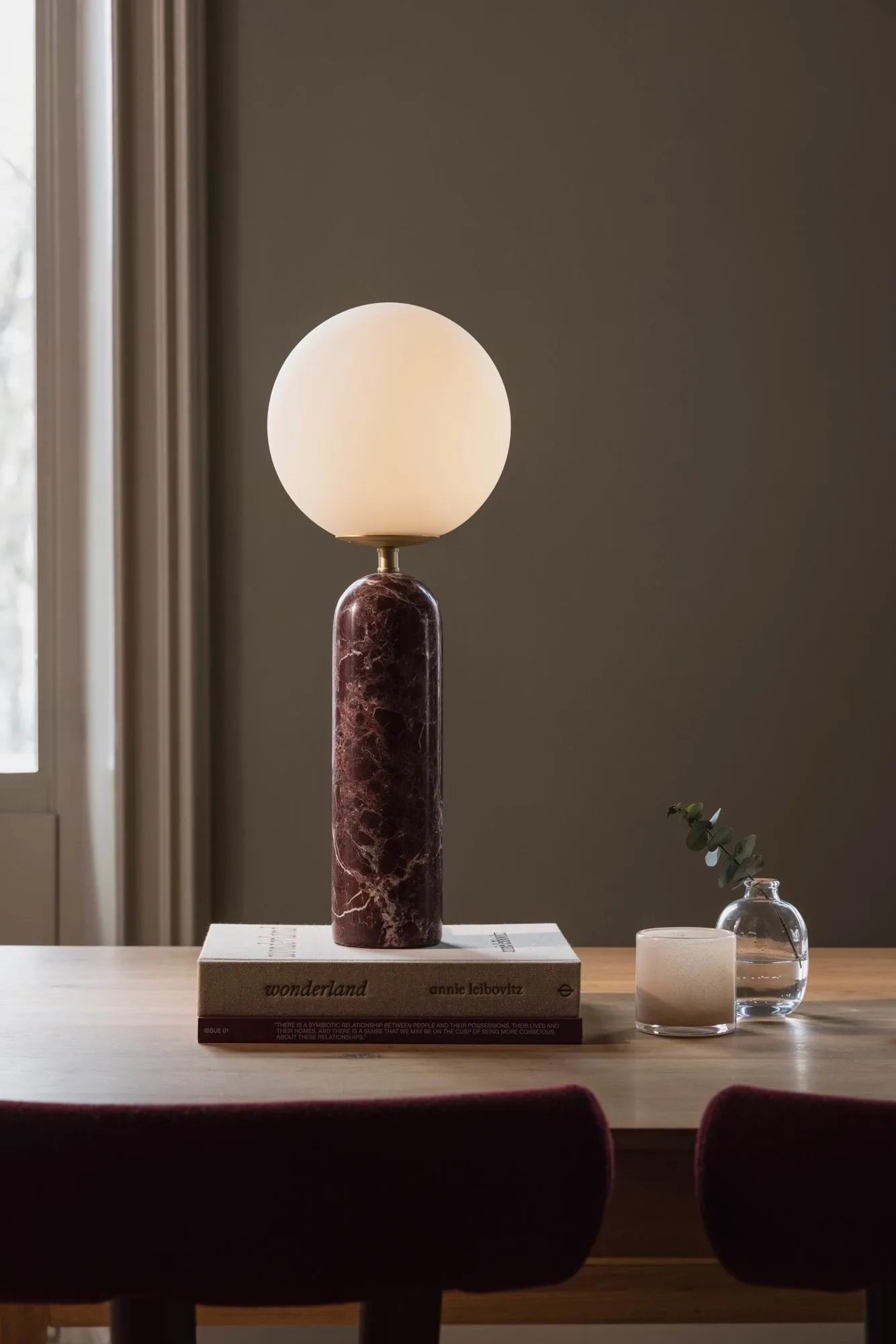 Lámpara de mesa Torrano, Rosso levanto Globen Lighting