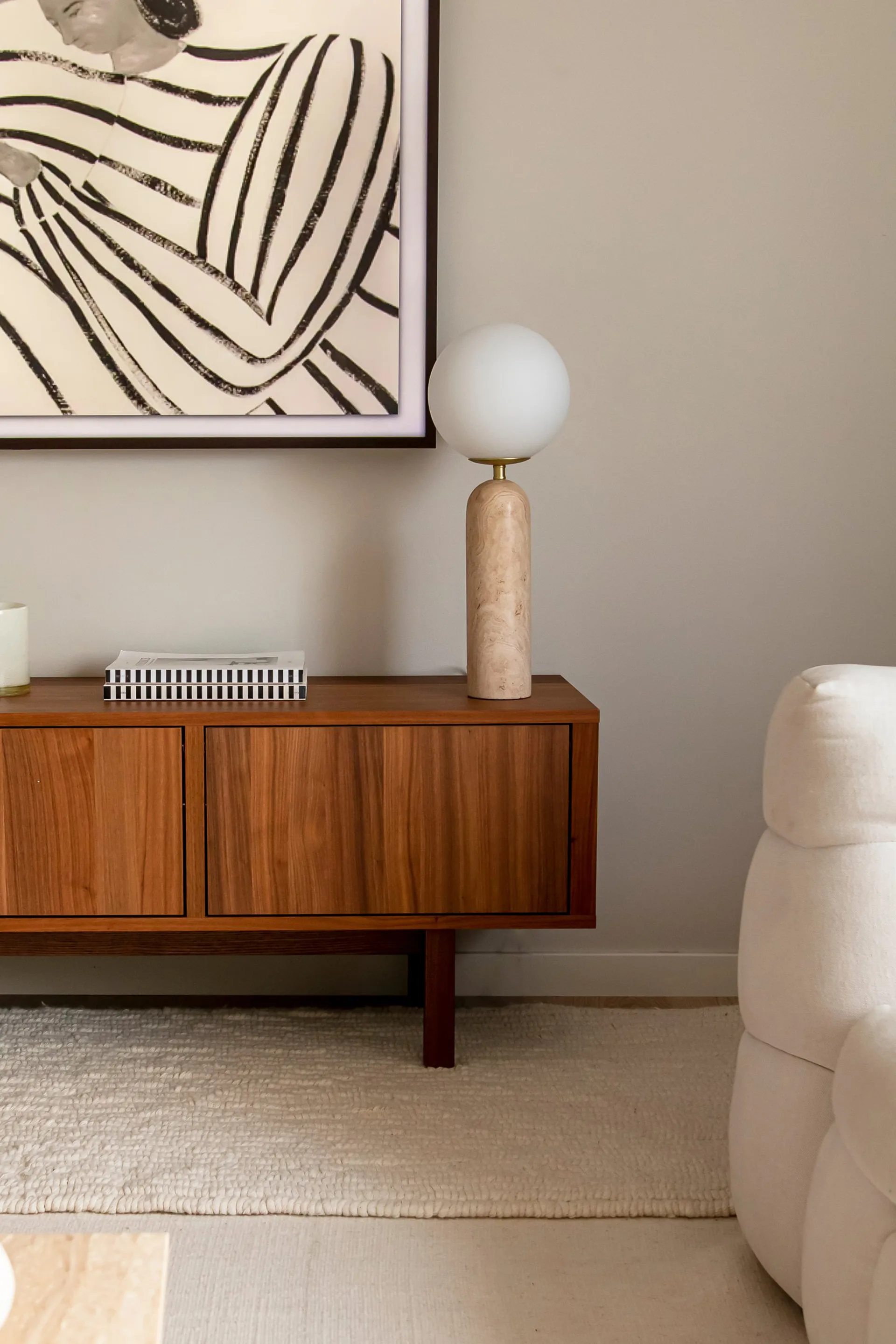 Lámpara de mesa Torrano, Travertin Globen Lighting