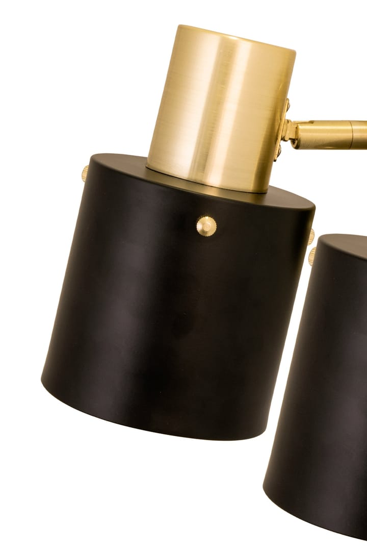 Lámpara de pared Clark 2, negro-latón cepillado Globen Lighting