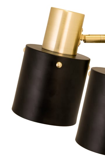 Lámpara de pared Clark 2 - negro-latón cepillado - Globen Lighting
