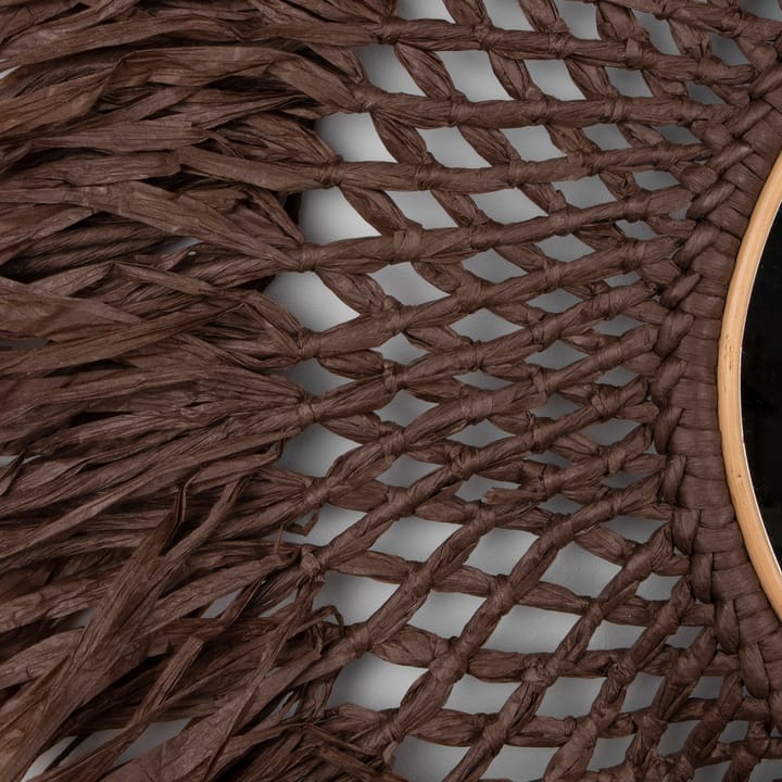 Lámpara de pared con espejo Boho Ø90 cm, marrón Globen Lighting