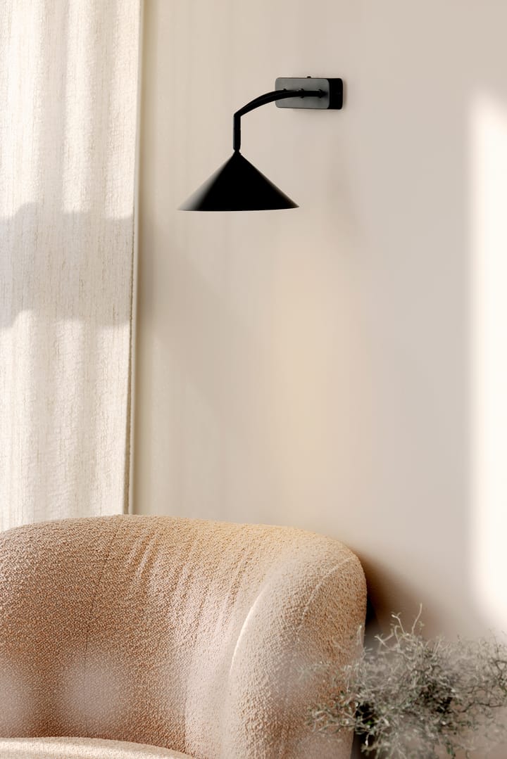 Lámpara de pared Curve, Negro Globen Lighting