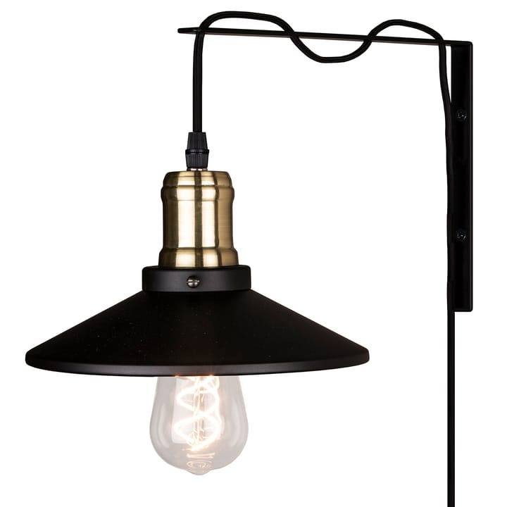 Lámpara de pared Disc - negro mate-latón cepillado - Globen Lighting