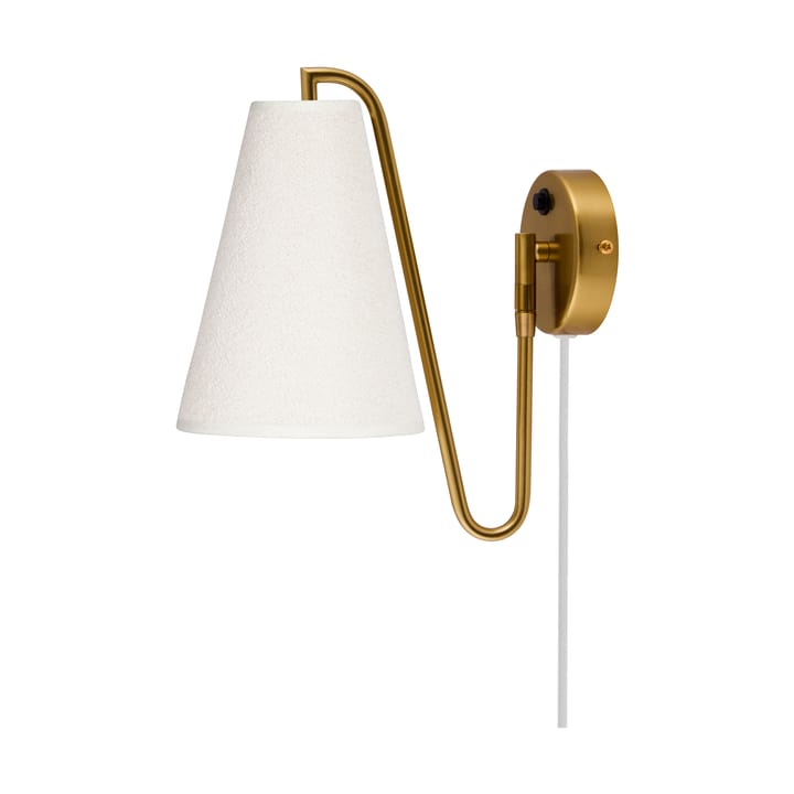 Lámpara de pared Lou - Latón cepillado bouclé blanco - Globen Lighting