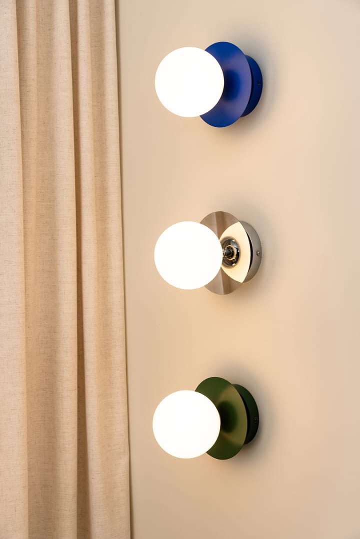 Lámpara de pared/plafón Art Deco IP44, Azul-blanco Globen Lighting