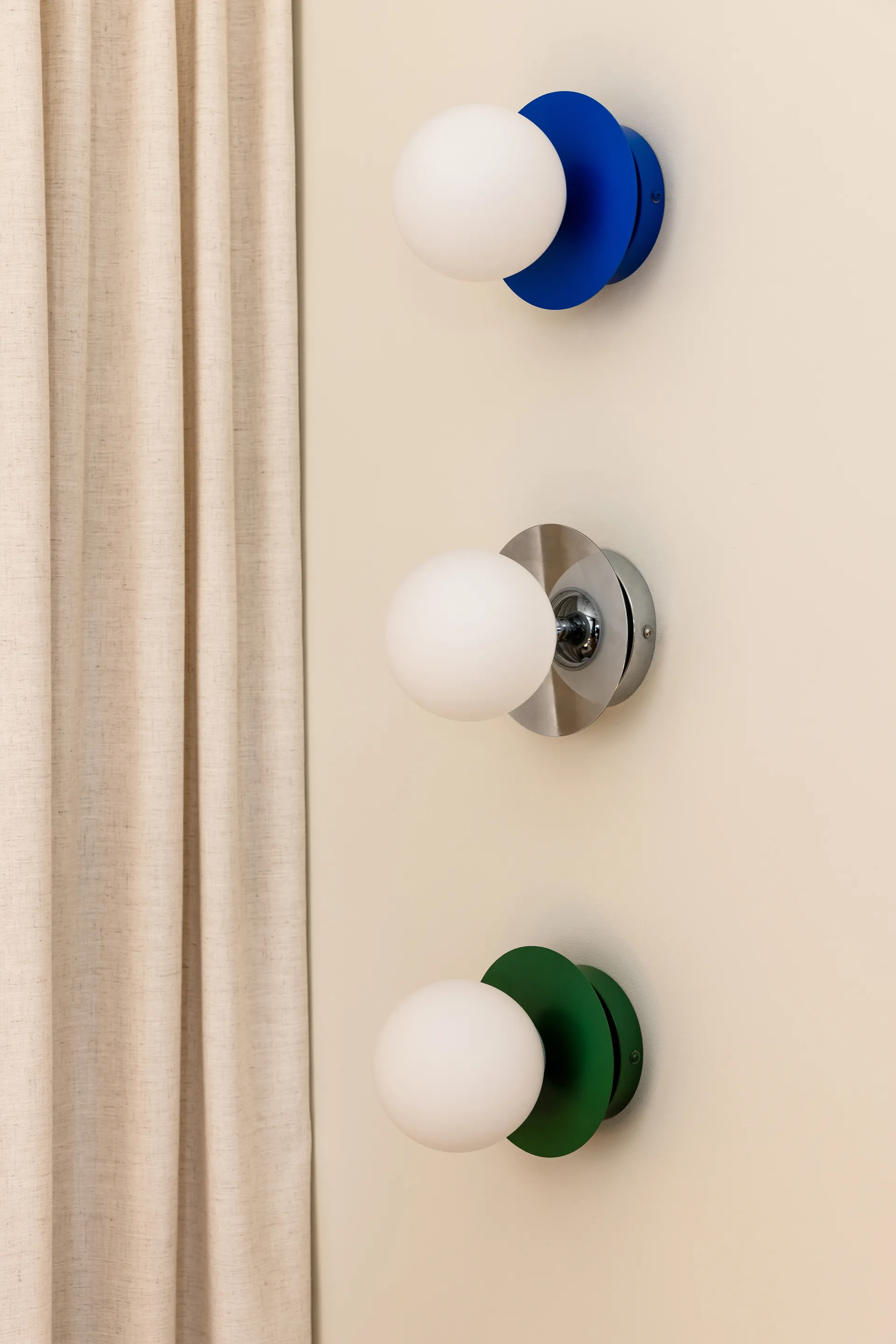 Lámpara de pared/plafón Art Deco IP44, Verde-blanco Globen Lighting