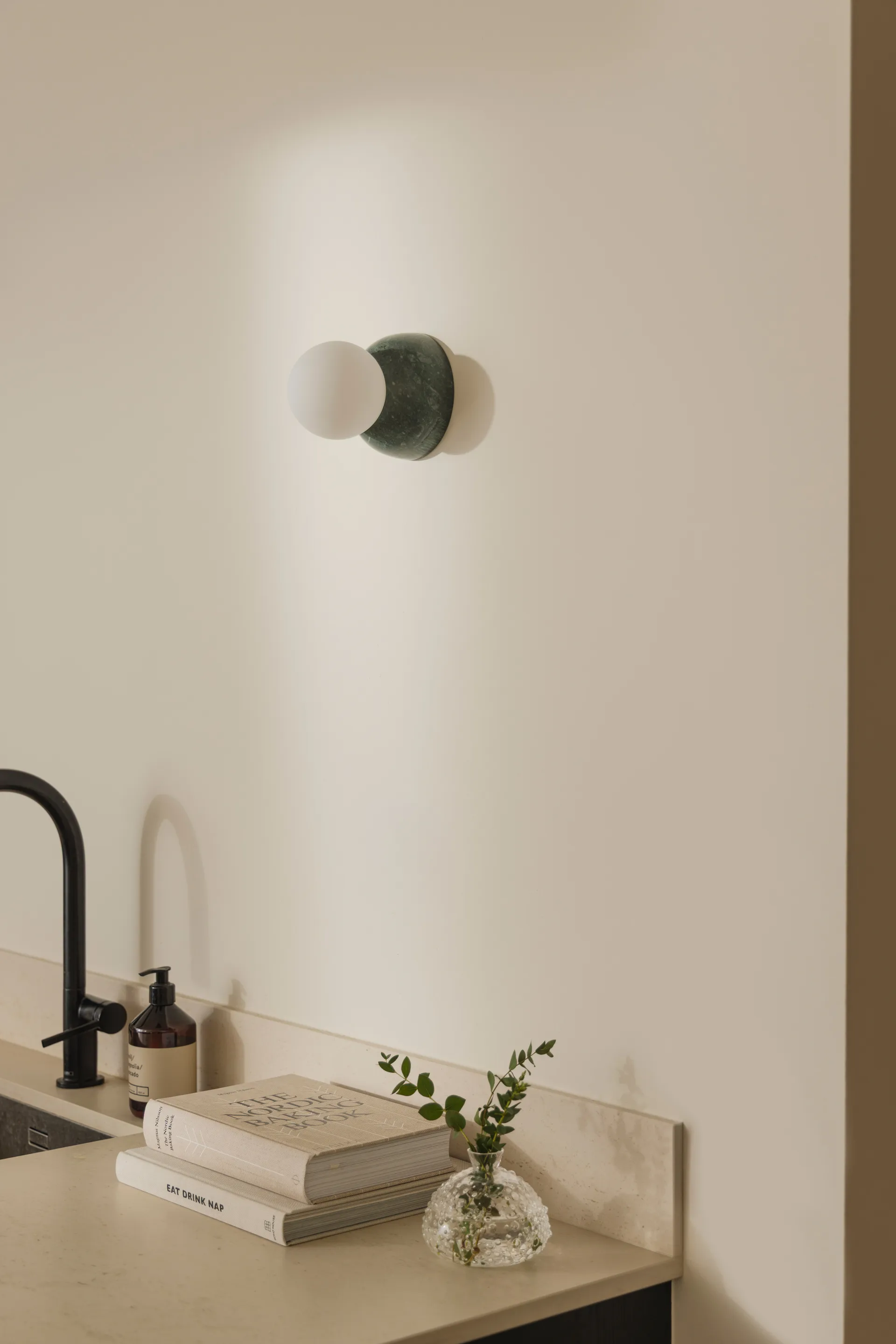 Lámpara de pared/plafón Torrano 13 cm, Mármol verde oscuro Globen Lighting