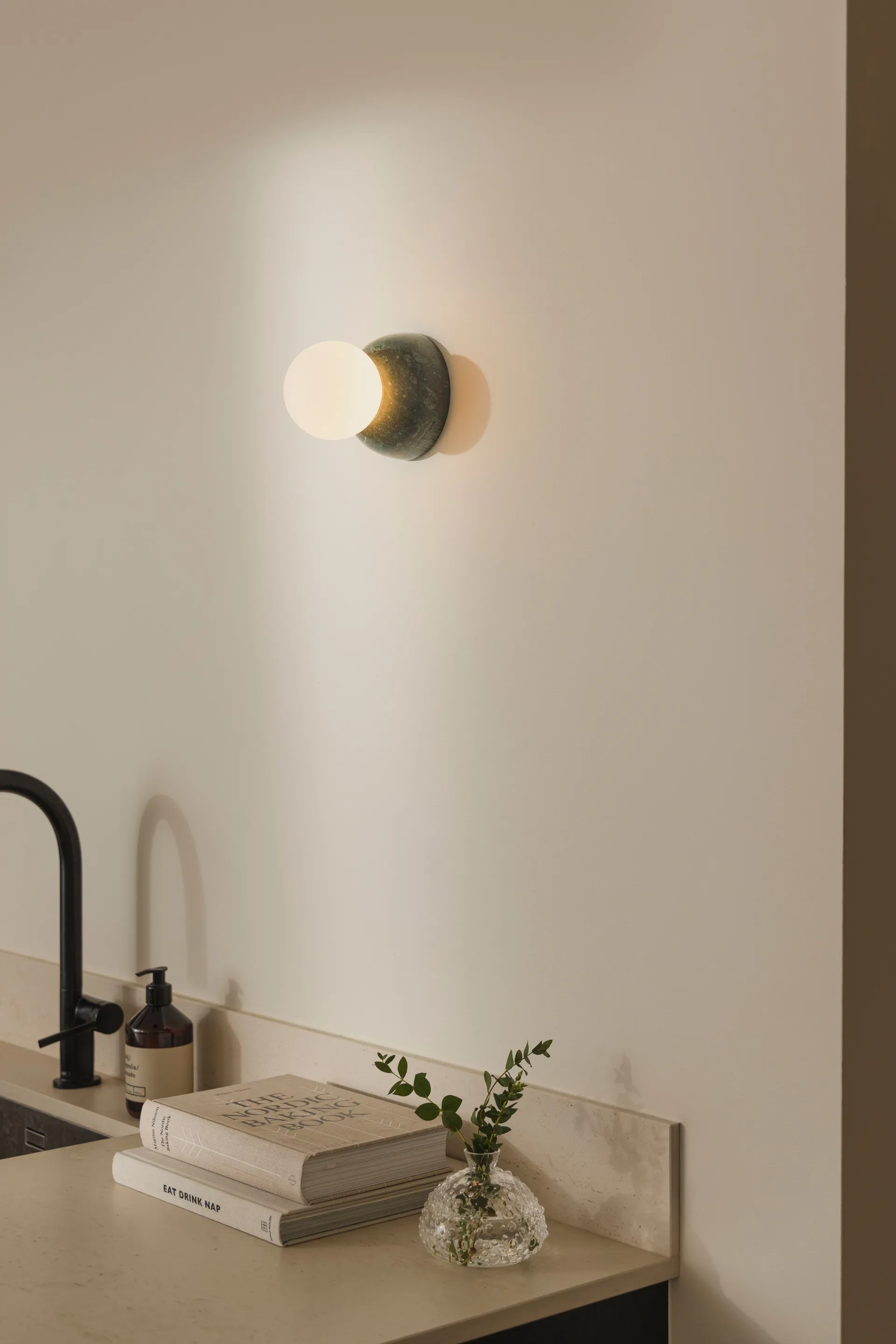 Lámpara de pared/plafón Torrano 13 cm, Mármol verde oscuro Globen Lighting