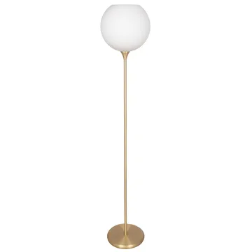 Lámpara de pie Bowl vidrio opal - latón cepillado - Globen Lighting