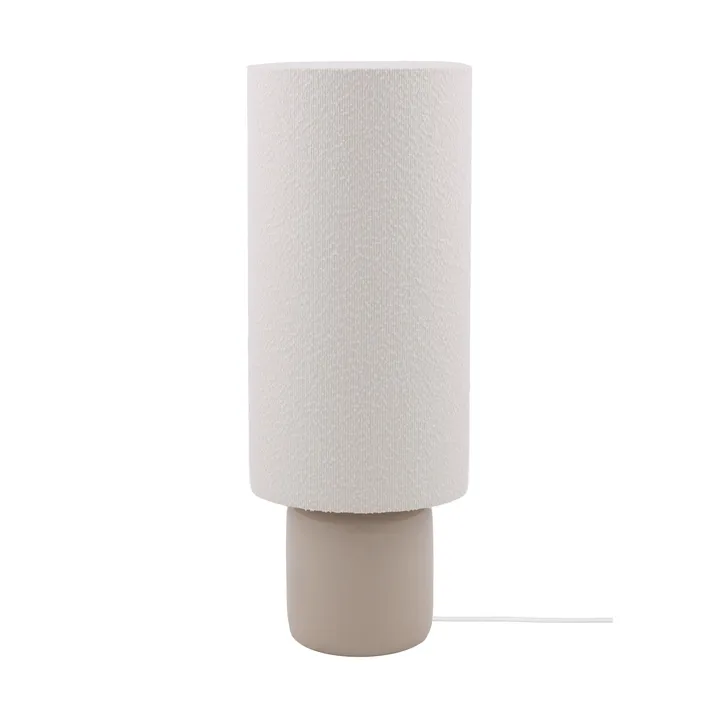 Lámpara de pie Florian  - Blanco bouclé/beige, Ø30 × 80 cm - Globen Lighting