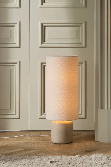 Lámpara de pie Florian  - Blanco bouclé/beige, Ø30 × 80 cm - Globen Lighting
