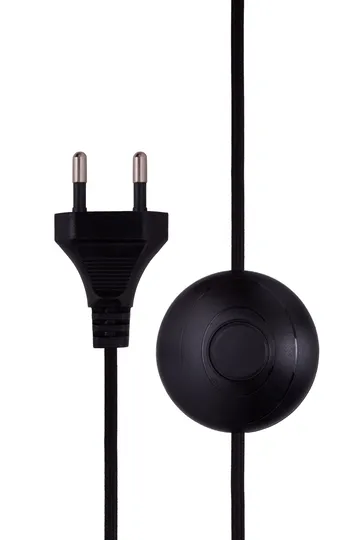 Lámpara de pie Florian  - Blanco bouclé/negro, Ø30x80 cm - Globen Lighting