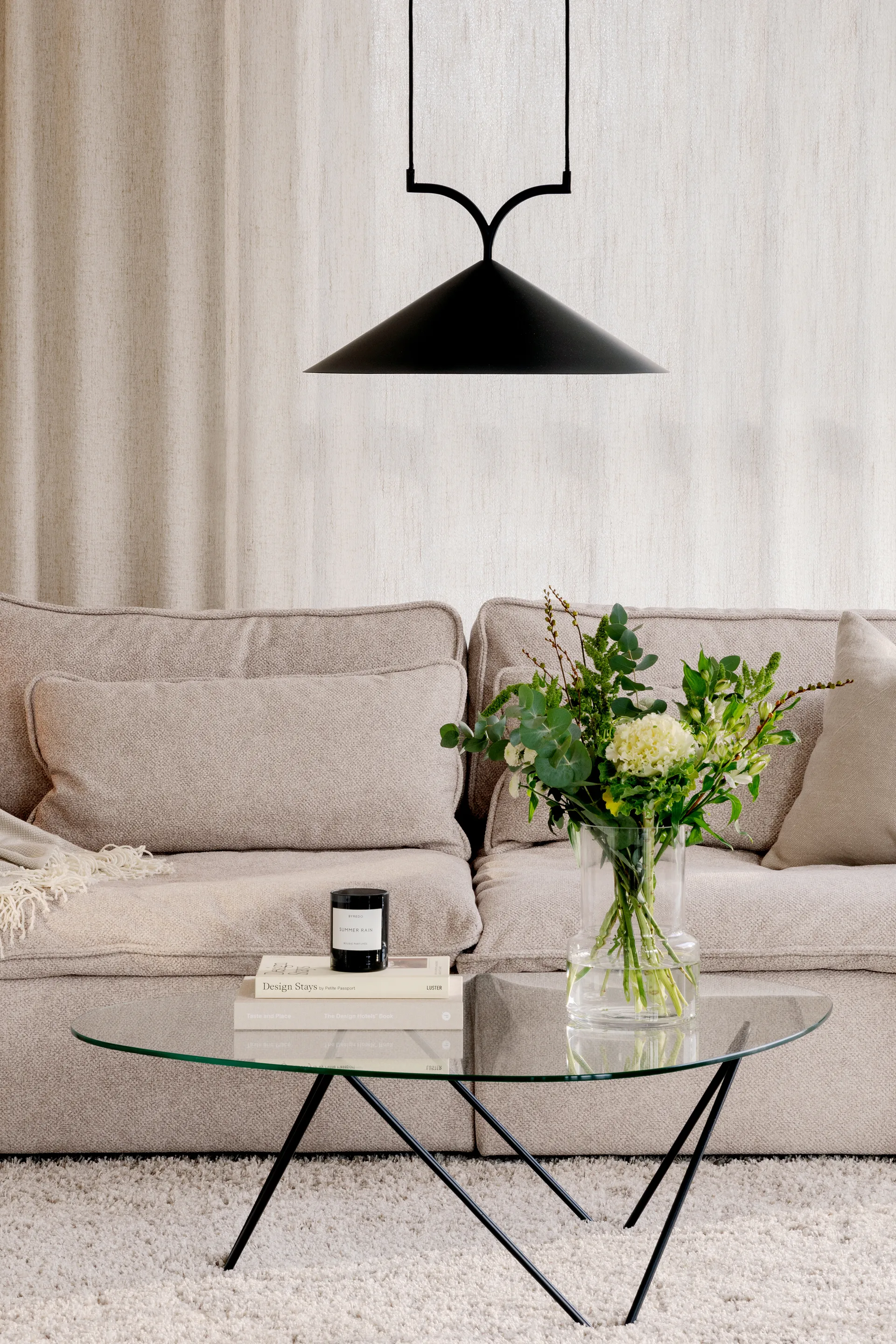 Lámpara de techo Curve 50, Negro Globen Lighting