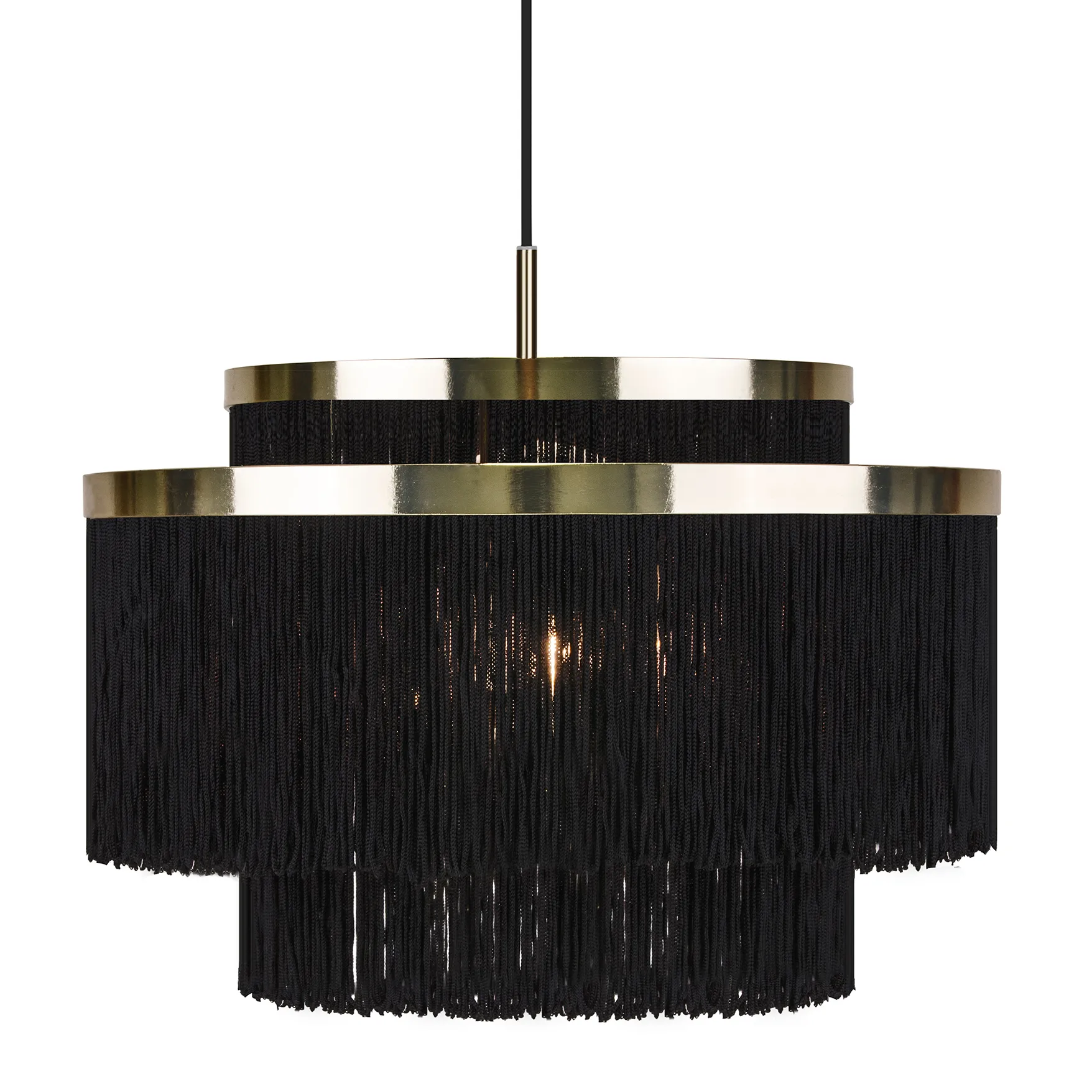 Lámpara de techo Frans, negro, latón Globen Lighting